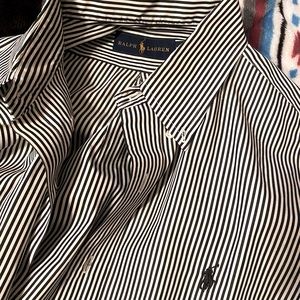 Large Black and White Ralph Lauren Dress Shirt